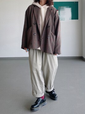 「Libra Cue（リブラ キュー）のアイテム（モッズコート）」を使った、sonさん（レディース・164cm）の冬コーディネート