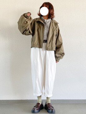 「MERLOT（メルロー）のアイテム（ブルゾン）」を使った、sonさん（レディース・164cm）の秋コーディネート