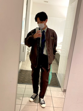 「Champion（チャンピオン）のアイテム（スニーカー）」を使った、rinsei03270327さん（メンズ・172cm）の春コーディネート