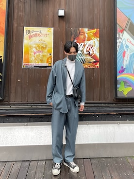 「Champion（チャンピオン）のアイテム（スニーカー）」を使った、rinsei03270327さん（メンズ・172cm）の春コーディネート