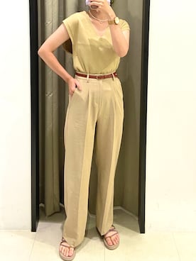 「日系极简」｜「アイテム（その他トップス）」を使った、Amandaさん（レディース・169cm）の夏コーディネート