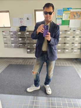 黒野恵（クロノケイ）さん（骨格ストレート・メンズ・173cm）の秋コーディネート