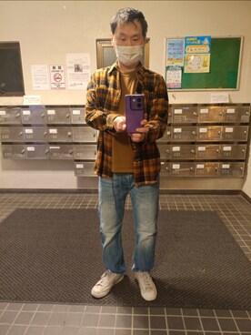 「DIESEL（ディーゼル）のアイテム（デニムパンツ）」を使った、kei さん（レディース・173cm）の冬コーディネート