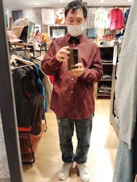 「H&M（エイチ・アンド・エム）のアイテム（トップス）」を使った、kei kuronoさん（レディース・173cm）の冬コーディネート