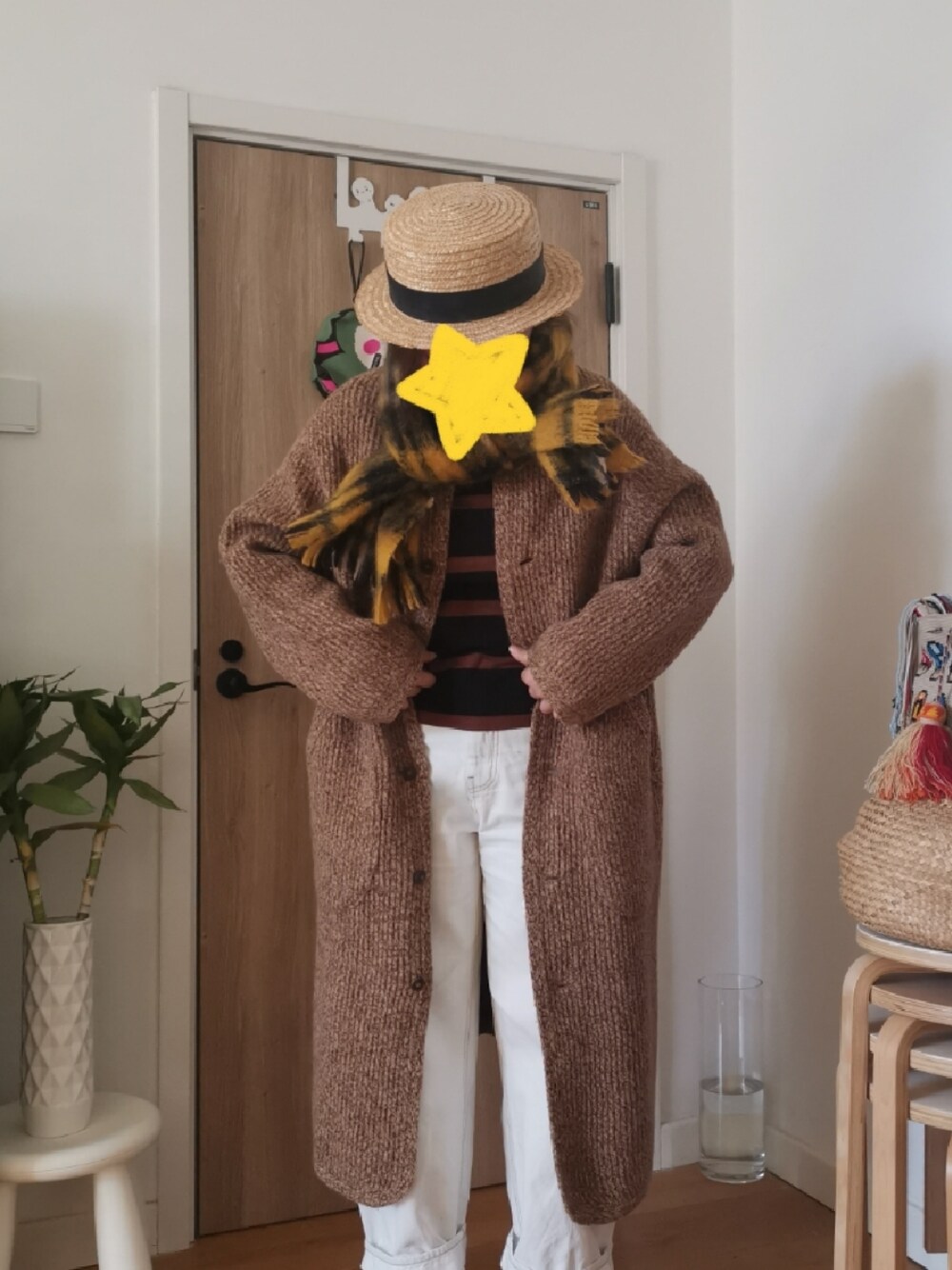 新品同様✨45R アルル杢杢ニット チロリアン　コート　リブニット 45R（フォーティファイブアール）の「アルル杢杢ニットの