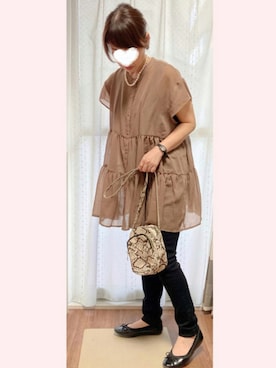 「ブラウン×ブラック」｜saさん（レディース・151cm）の秋コーディネート