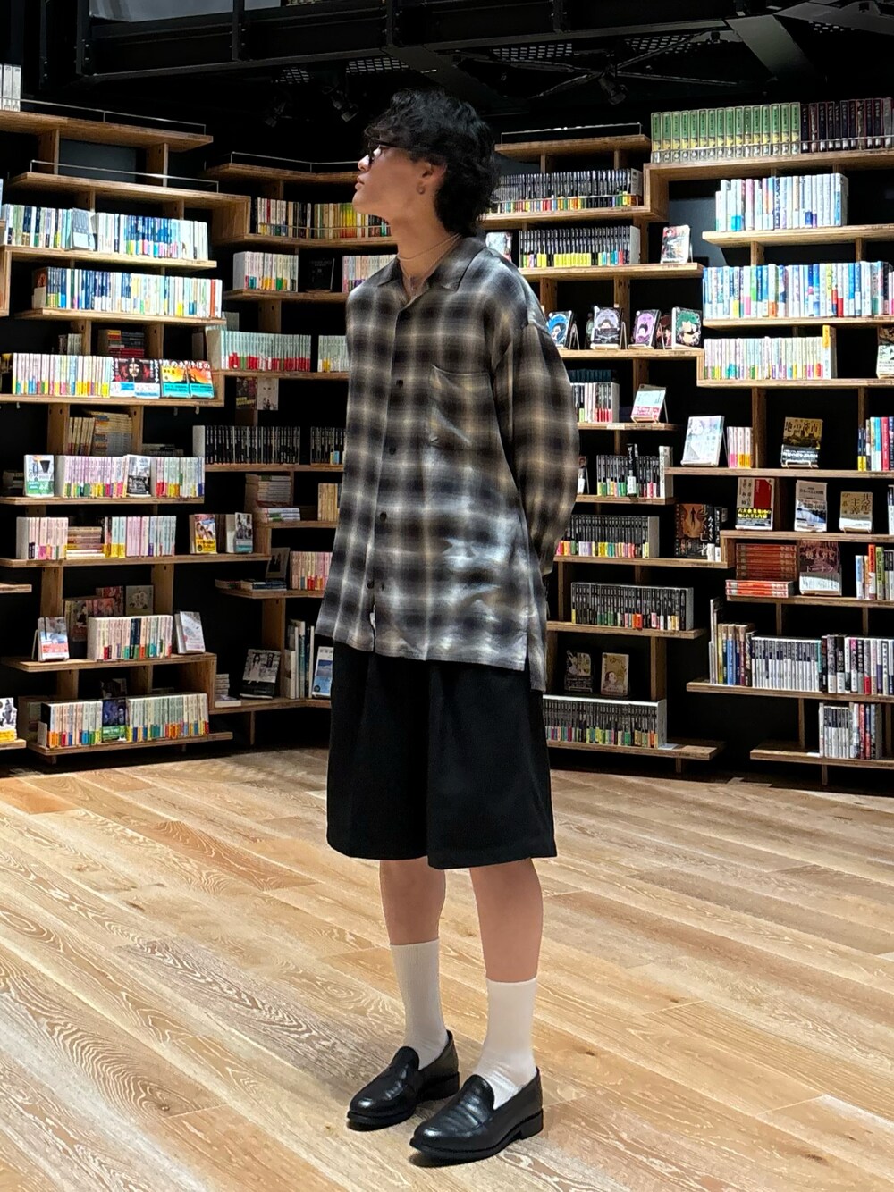 トップス LIDnM PEACH RAYON OMBRE SHIRT LIDNM PEACH RAYON OMBRE SHIRT チェックシャツ - メルカリ