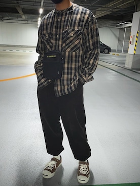 「SON OF THE CHEESE（サノバチーズ）のアイテム」を使った、なかとしさん（メンズ・172cm）の秋コーディネート