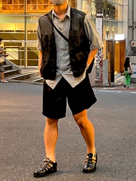 「epnok（エプノック）のアイテム（シューズ）」を使った、senさん（メンズ・170cm）の夏コーディネート