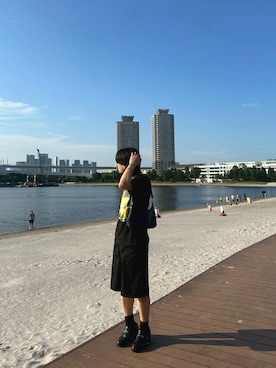 「Chikashitsu +（チカシツプラス）のアイテム」を使った、senさん（メンズ・170cm）の夏コーディネート