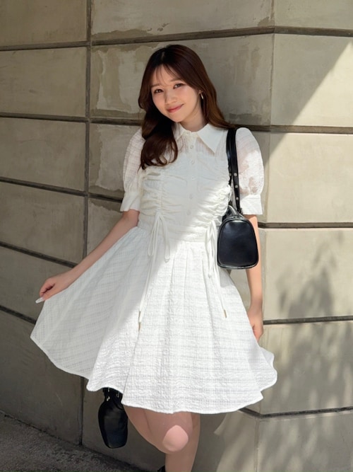 【25ans掲載】PRADA◆半袖 フレア ミニワンピース リボン付 ロゴ ロゴレザーフレアミニワンピース – Darich (ダーリッチ)