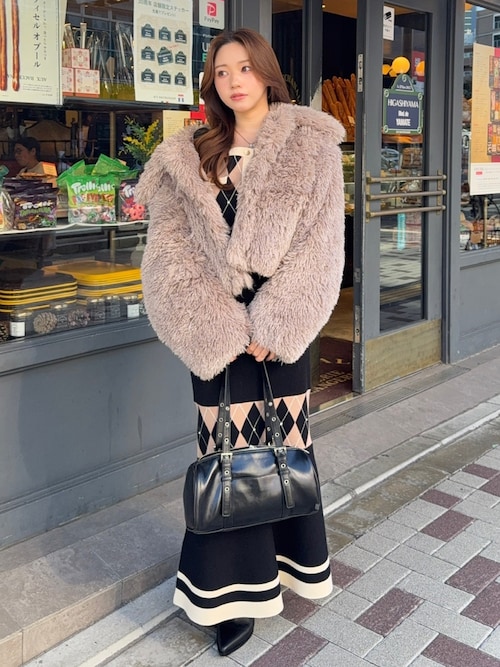 rienda ファー コート 大人気即完売！riendaファー付きケープコート