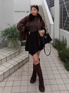 riendaofficialさん（レディース・159cm）の秋コーディネート