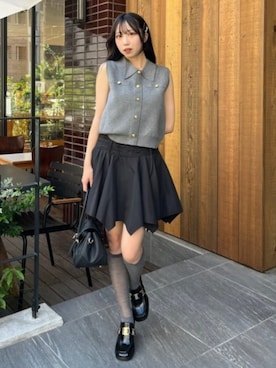 「ノースリーブニット」｜riendaofficialさん（レディース・152cm）の夏コーディネート