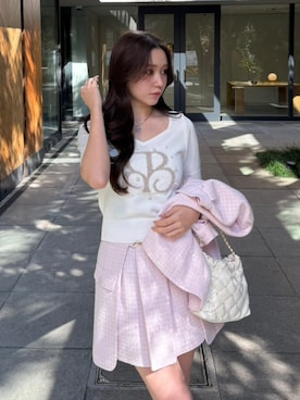 「rienda（リエンダ）のアイテム（トップス）」を使った、riendaofficialさん（レディース・153cm）の春コーディネート