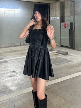 「rienda（リエンダ）のアイテム（帽子）」を使った、riendaofficialさん（レディース・164cm）の夏コーディネート