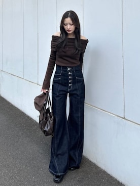 riendaofficialさん（レディース・157cm）の冬コーディネート