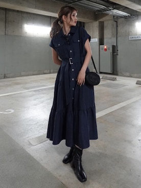 riendaofficialさん（レディース・162cm）の夏コーディネート