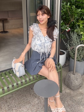 「rienda（リエンダ）のアイテム」を使った、riendaofficialさん（レディース・155cm）の夏コーディネート