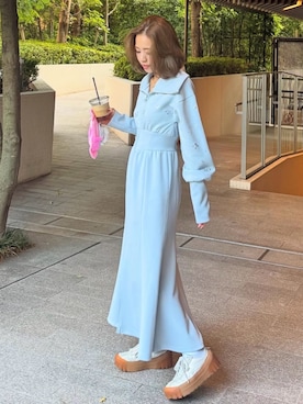 「スウェットワンピース」｜riendaofficialさん（レディース・153cm）の秋コーディネート