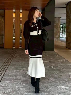 「rienda（リエンダ）のアイテム」を使った、riendaofficialさん（レディース・160cm）の冬コーディネート