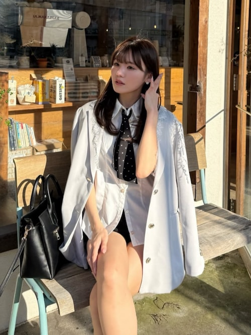 rienda - rienda ツイルテーラードjk rienda officialriendaofficialさんのテーラードジャケットを使った