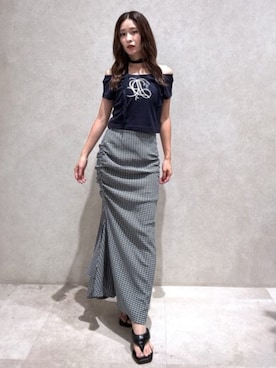 「スタイルアップ」｜riendaofficialさん（レディース・156cm）の夏コーディネート