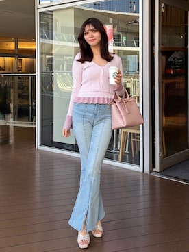 「rienda（リエンダ）のアイテム」を使った、riendaofficialさん（レディース・164cm）の春コーディネート