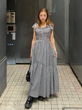 「rienda（リエンダ）のアイテム（ワンピース/ドレス）」を使った、riendaofficialさん（レディース・154cm）の春コーディネート