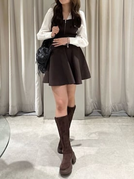 「アイテム（ワンピース/ドレス）」を使った、riendaofficialさん（レディース・166cm）の秋コーディネート