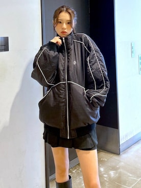 「rienda（リエンダ）のアイテム（ジャケット/アウター）」を使った、riendaofficialさん（レディース・164cm）の秋コーディネート