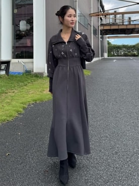 「スウェットワンピース」｜riendaofficialさん（レディース・156cm）の夏コーディネート