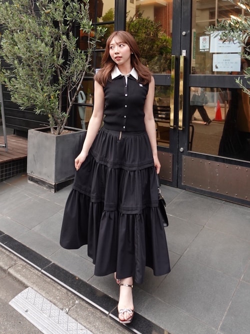 rienda（リエンダ） ロング スカート ウエストシャーリングタック