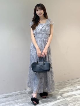 「アイテム（ワンピース/ドレス、パープル系）」を使った、riendaofficialさん（レディース・152cm）の夏コーディネート