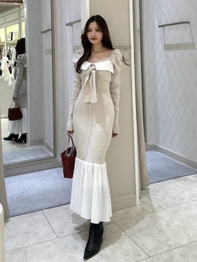 「rienda（リエンダ）のアイテム」を使った、riendaofficialさん（レディース・157cm）の春コーディネート