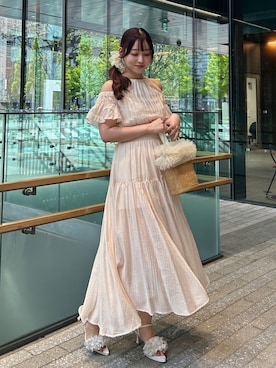 「rienda（リエンダ）のアイテム（ワンピース/ドレス）」を使った、riendaofficialさん（レディース・162cm）の春コーディネート