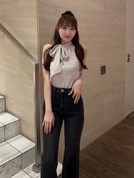 「rienda（リエンダ）のアイテム」を使った、riendaofficialさん（レディース・161cm）の春コーディネート