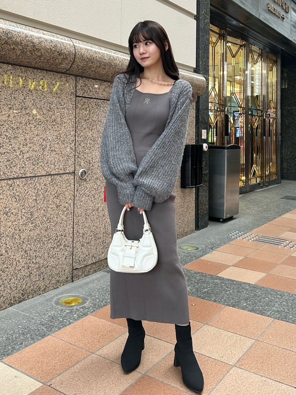 rienda（リエンダ）の「2WAY RRボレロタイトニットワンピース