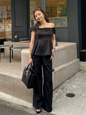 「rienda（リエンダ）のアイテム」を使った、riendaofficialさん（レディース・154cm）の春コーディネート