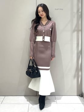 「rienda（リエンダ）のアイテム」を使った、riendaofficialさん（レディース・159cm）の冬コーディネート