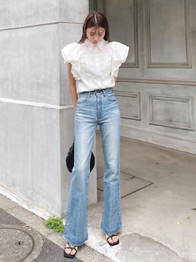 「フレアデニム」｜riendaofficialさん（レディース）の夏コーディネート