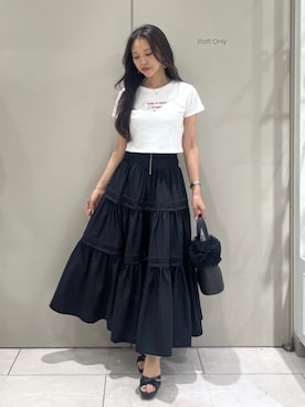 「rienda（リエンダ）のアイテム」を使った、riendaofficialさん（レディース・159cm）の春コーディネート