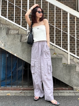 「フェスコーデ」｜「アイテム（その他トップス）」を使った、riendaofficialさん（レディース・163cm）の夏コーディネート