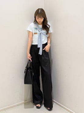 「rienda（リエンダ）のアイテム（トップス）」を使った、riendaofficialさん（レディース・152cm）の春コーディネート