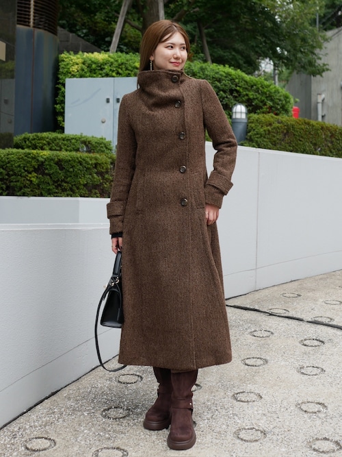 【値下げ】【即購入◎】rienda オーバーネックシンデレララインコート rienda | 25オーバーネックシンデレララインコート (コート