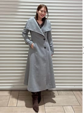 「アイテム（ダウンジャケット/コート）」を使った、riendaofficialさん（レディース・162cm）の秋コーディネート