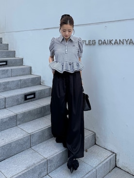 「rienda（リエンダ）のアイテム」を使った、riendaofficialさん（レディース・154cm）の春コーディネート