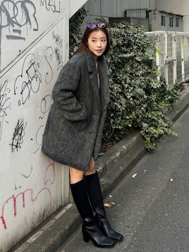 riendaofficialさん（レディース・154cm）の冬コーディネート