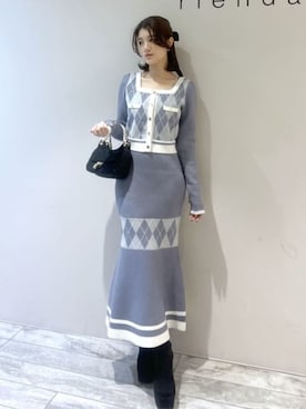 「rienda（リエンダ）のアイテム」を使った、riendaofficialさん（レディース・160cm）の冬コーディネート