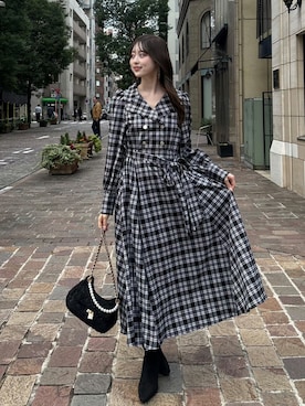 riendaofficialさん（レディース・160cm）の冬コーディネート